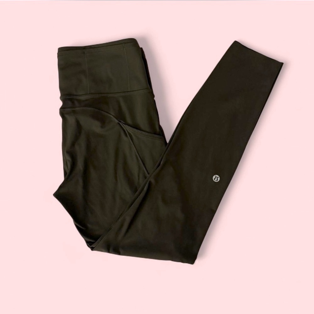 Lululemon Fast & Free Tights – Dark Olive – EUC – Size M